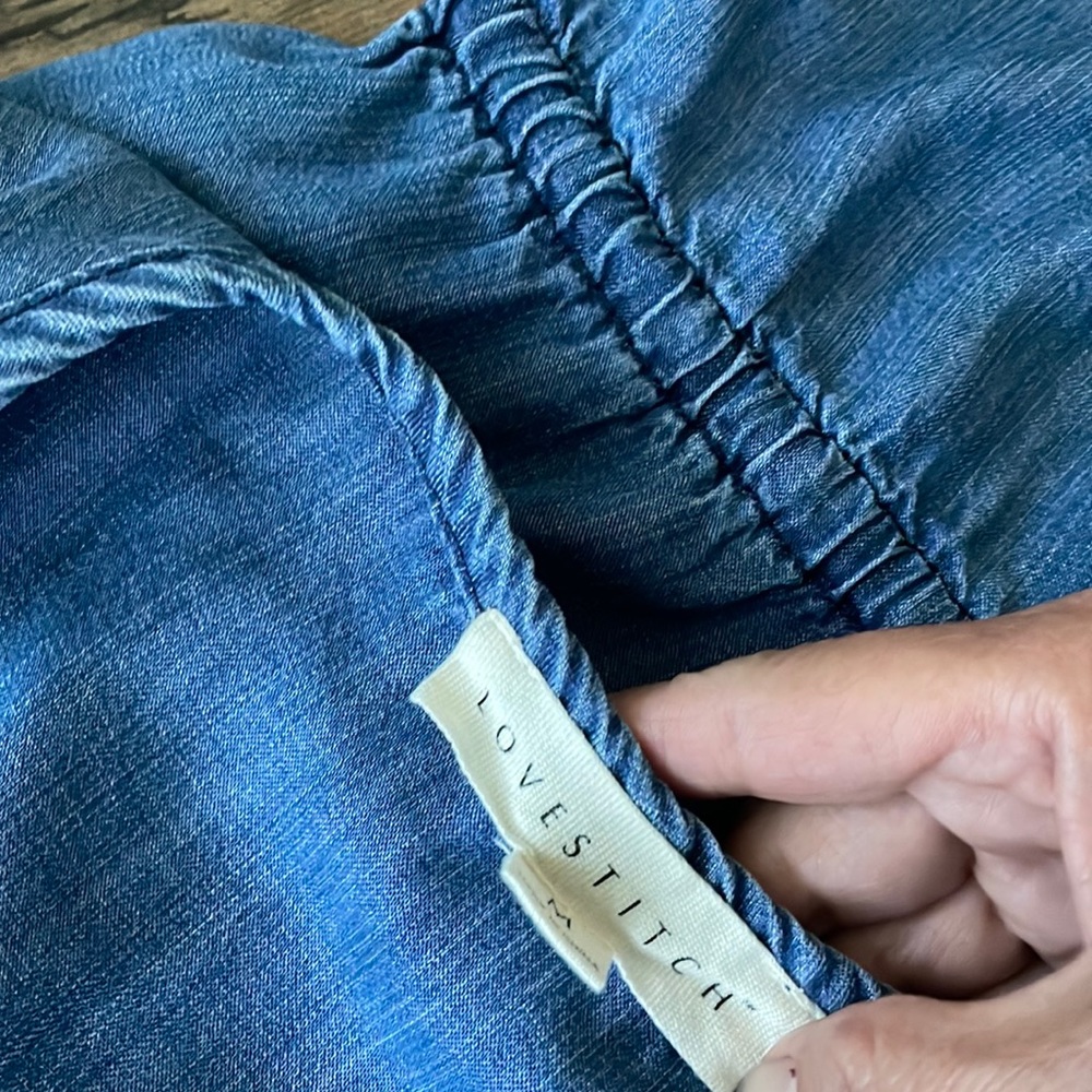 Love stitch jeans short romper sz medium - Picture 9 of 9